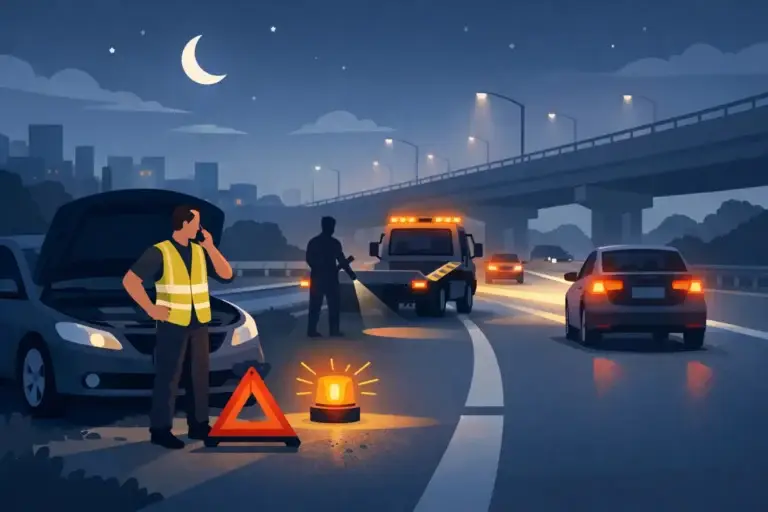 Read more about the article 高速公路故障警示處理方法：拋錨後先做對7件事，避免夜間二次事故與錯誤拖運