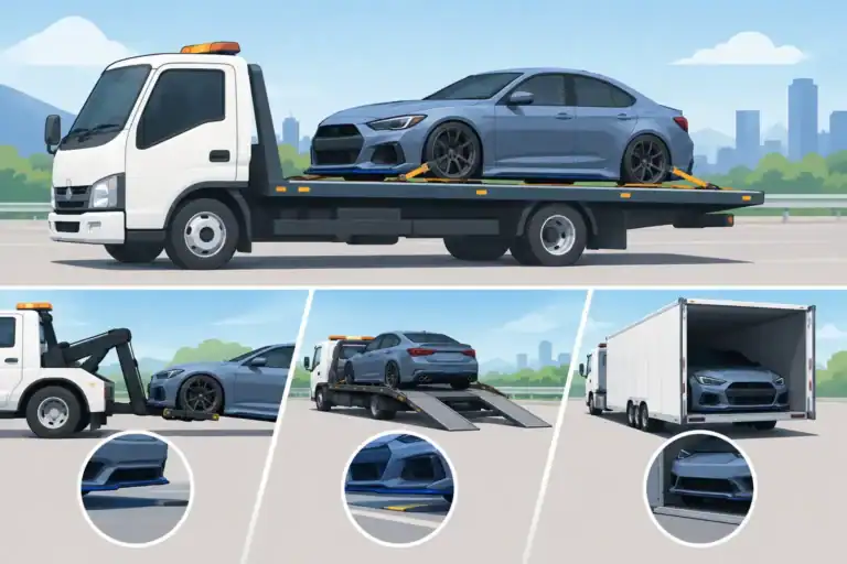 Read more about the article 改裝保桿車輛拖運方式怎樣選才不傷低底盤與前下巴