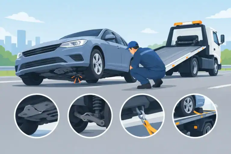 Read more about the article 汽車底盤破損是否能拖運？先看4個關鍵狀況，避免二次傷害、錯誤拖吊與高額維修風險