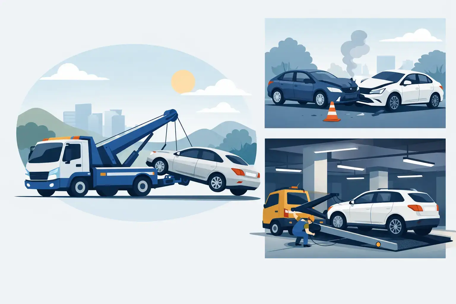 Read more about the article 汽車拖吊怎樣叫才不傷車？故障、事故與地下室救援實務